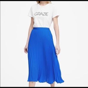 Banana Republic pleated midi skirt.